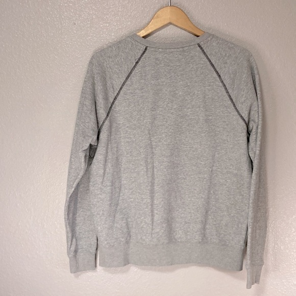 FILA Ladies' Ribbed collar‎ waistband Crewneck Terry Pullover Size L Grey - Picture 5 of 7